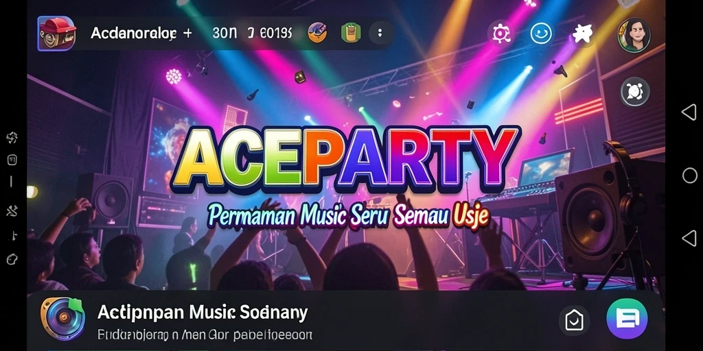 Tampilan gameplay ACEPARTY yang seru dan interaktif.