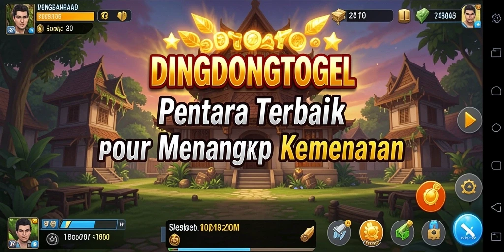 Screenshot gameplay DINGDONGTOGEL menampilkan pertahanan menara yang strategis.