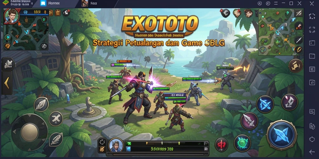Tangkapan layar menampilkan aksi epik dalam gameplay SLG EXOTOTO.