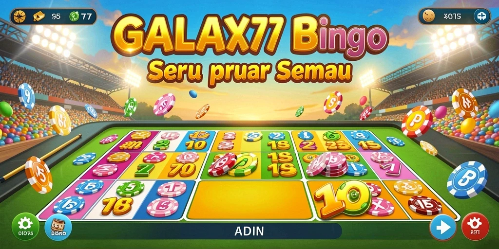 Tampilan menarik dari gameplay Bingo di GALAXY77.