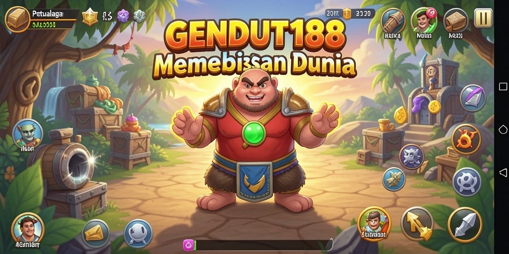 Tampilan gameplay GENDUT188 dengan petualangan yang menegangkan di alam terbuka.