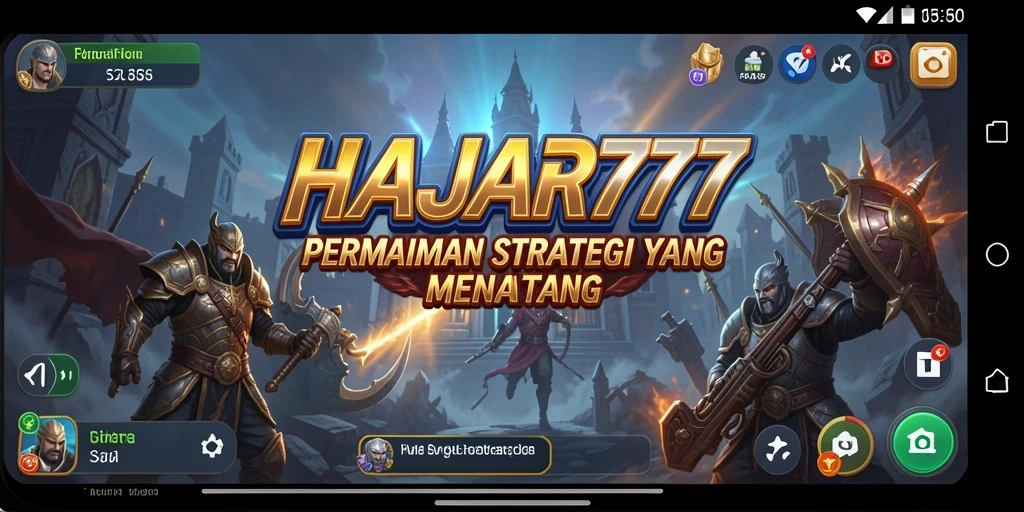 Tangkapan layar menunjukkan pertempuran strategis yang intens dari HAJAR777.
