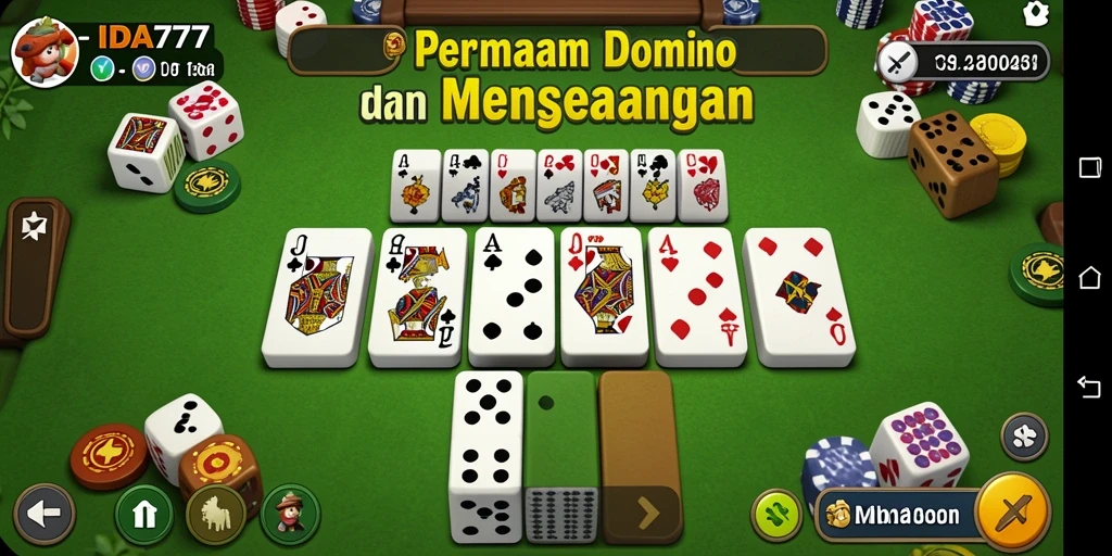 Tampilan menarik dari gameplay Domino di IDA777.