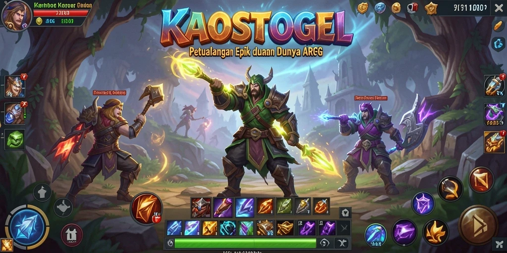 Tampilan gameplay intens dalam petualangan ARPG KAOSTOGEL.