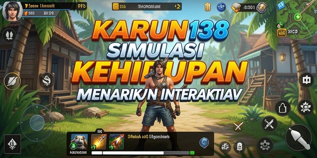 Tangkapan layar gameplay KARUN138 yang menampilkan dunia simulasi interaktif.