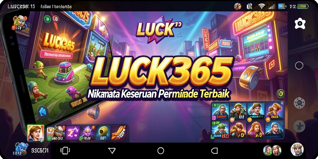 Screenshot utama LUCK365 menampilkan aksi gameplay Arcade yang seru.