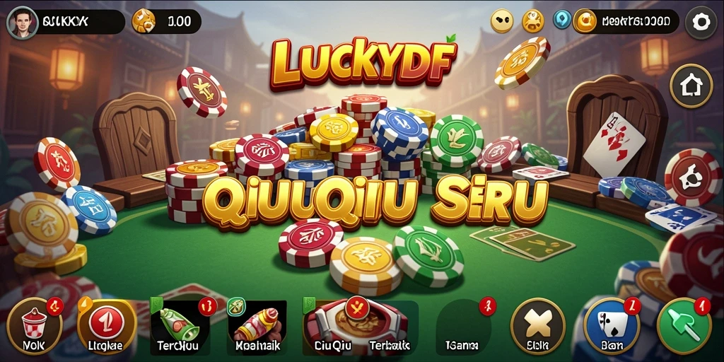 Screenshot gameplay seru dalam game QiuQiu LUCKYDF.