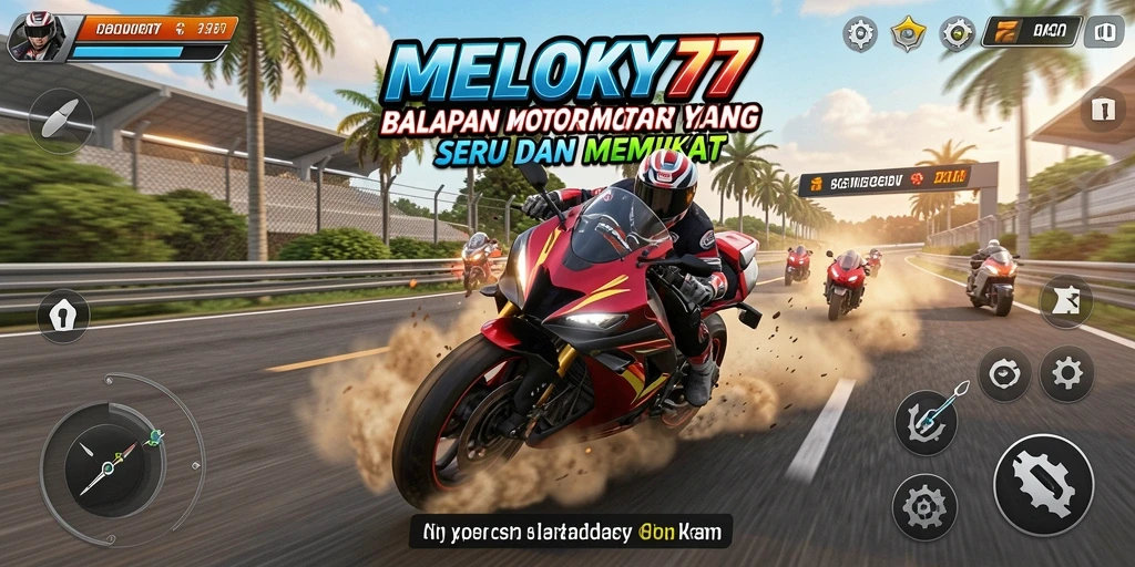Gameplay seru dengan balapan motor yang menegangkan.