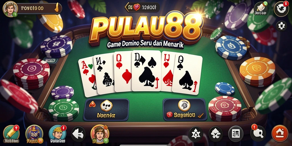 Gameplay PULAU88 menampilkan aksi domino yang seru dan menarik.