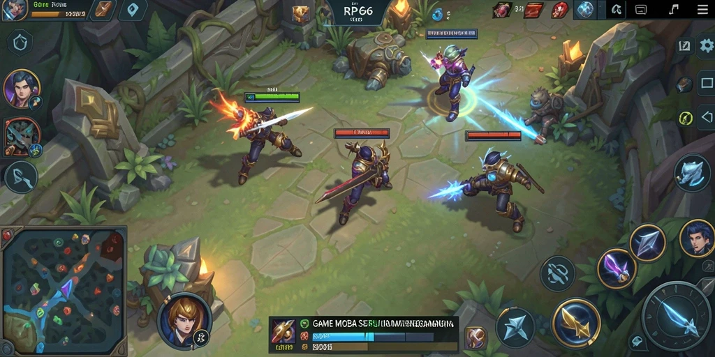 Gameplay seru RP66 dengan aksi pertempuran MOBA.