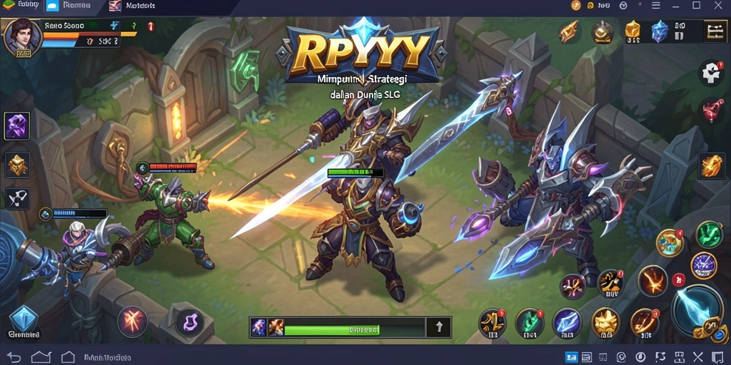 Gameplay strategis RPYYY dengan peta yang luas dan pasukan yang beragam.