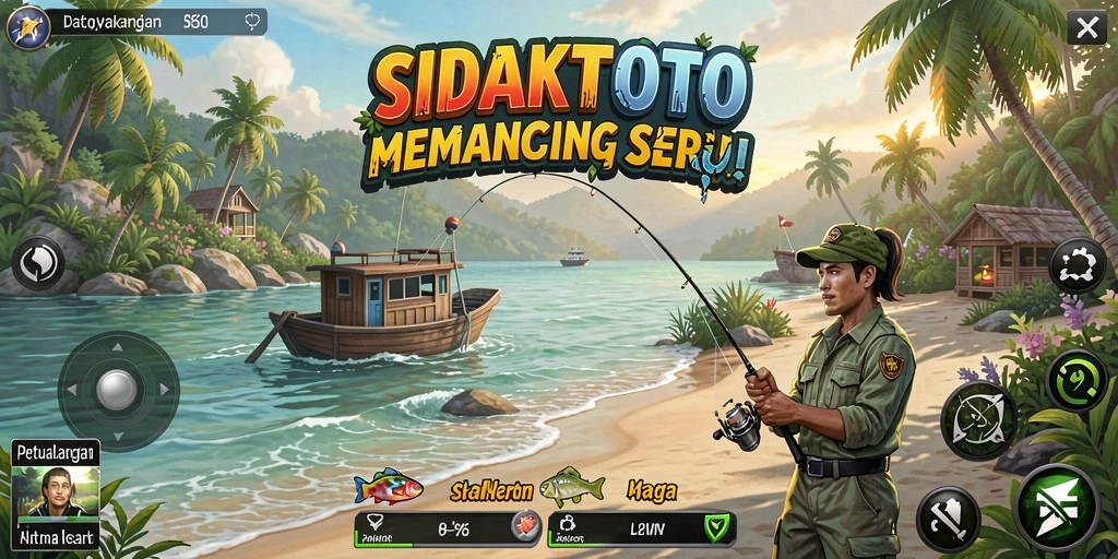 Gameplay memancing yang seru dan mendebarkan dalam SIDAKTOTO.