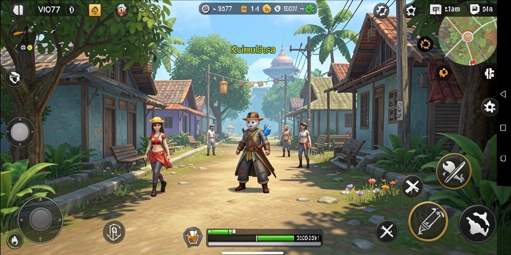 Tangkapan layar VIO77 menampilkan gameplay simulasi yang menarik.