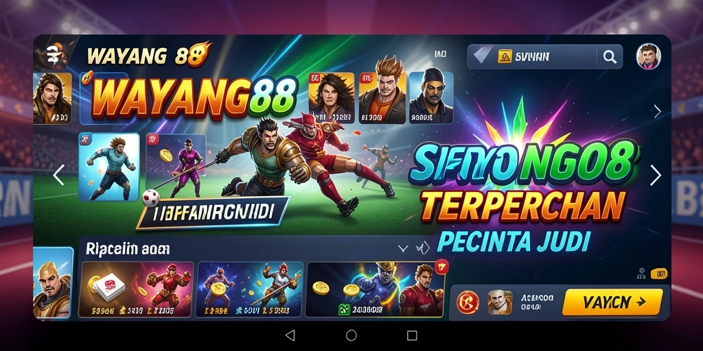 Tampilan gameplay interaktif di aplikasi WAYANG88 untuk taruhan olahraga.