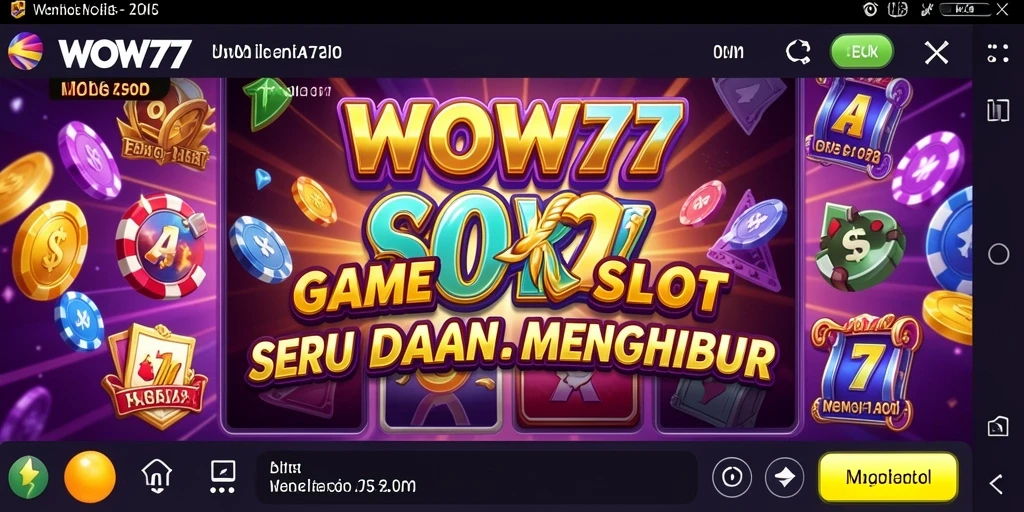 Screenshot utama WOW77 menampilkan gameplay yang seru dan mengasyikkan.