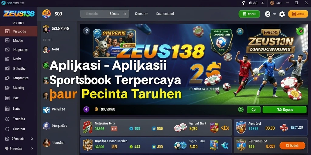 Tampilan gameplay menarik dari aplikasi Sportsbook ZEUS138.
